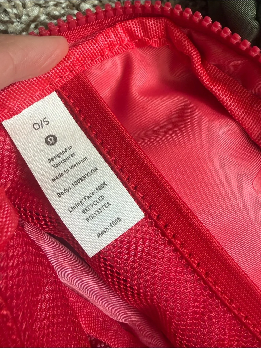 lululemon athletica Red and Olive Belt Bags